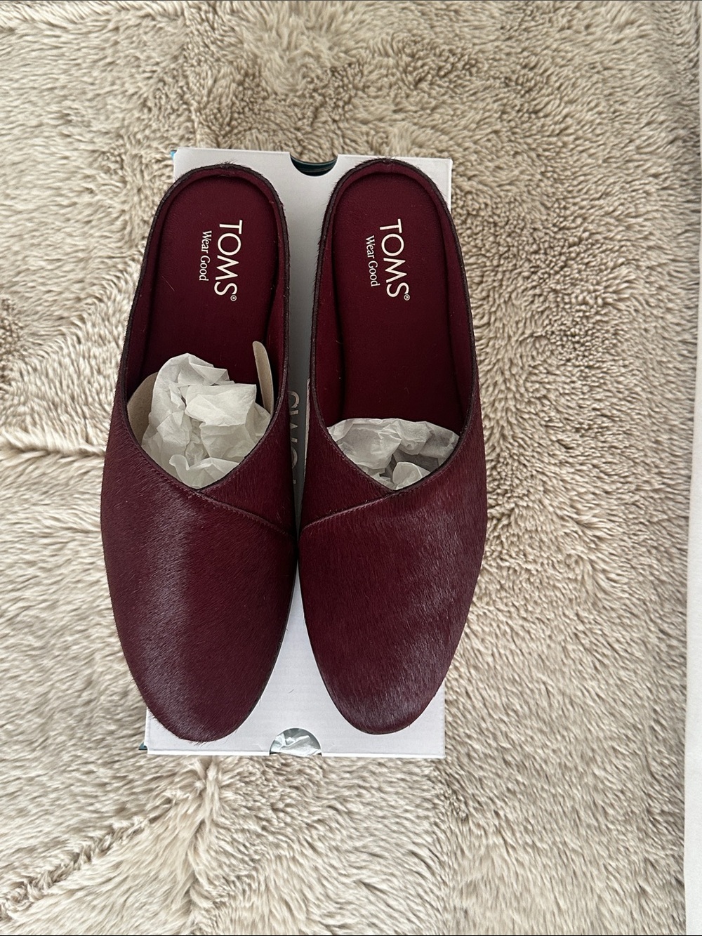 Toms Women's Slip-On Flats in Wine